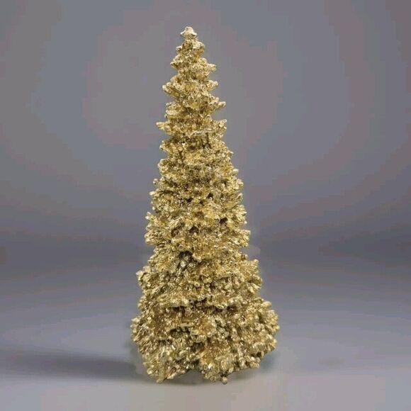 Department 56 Shimmer Gold Pine Christmas Tree Holiday Decor - Picture 1 of 5